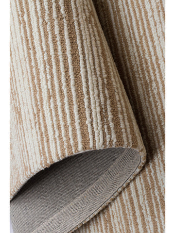 Tappeto tessuto a mano in misto lana e cotone della serie Barcelona BEIGE