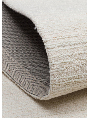 Tapis tissé à la main en mélange de laine et coton série Barcelona IVORY