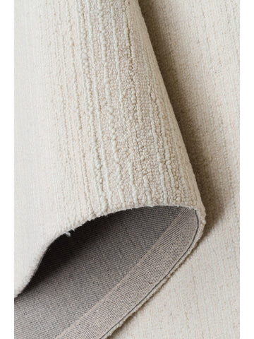 Tapis tissé à la main en mélange de laine et coton série Barcelona IVORY
