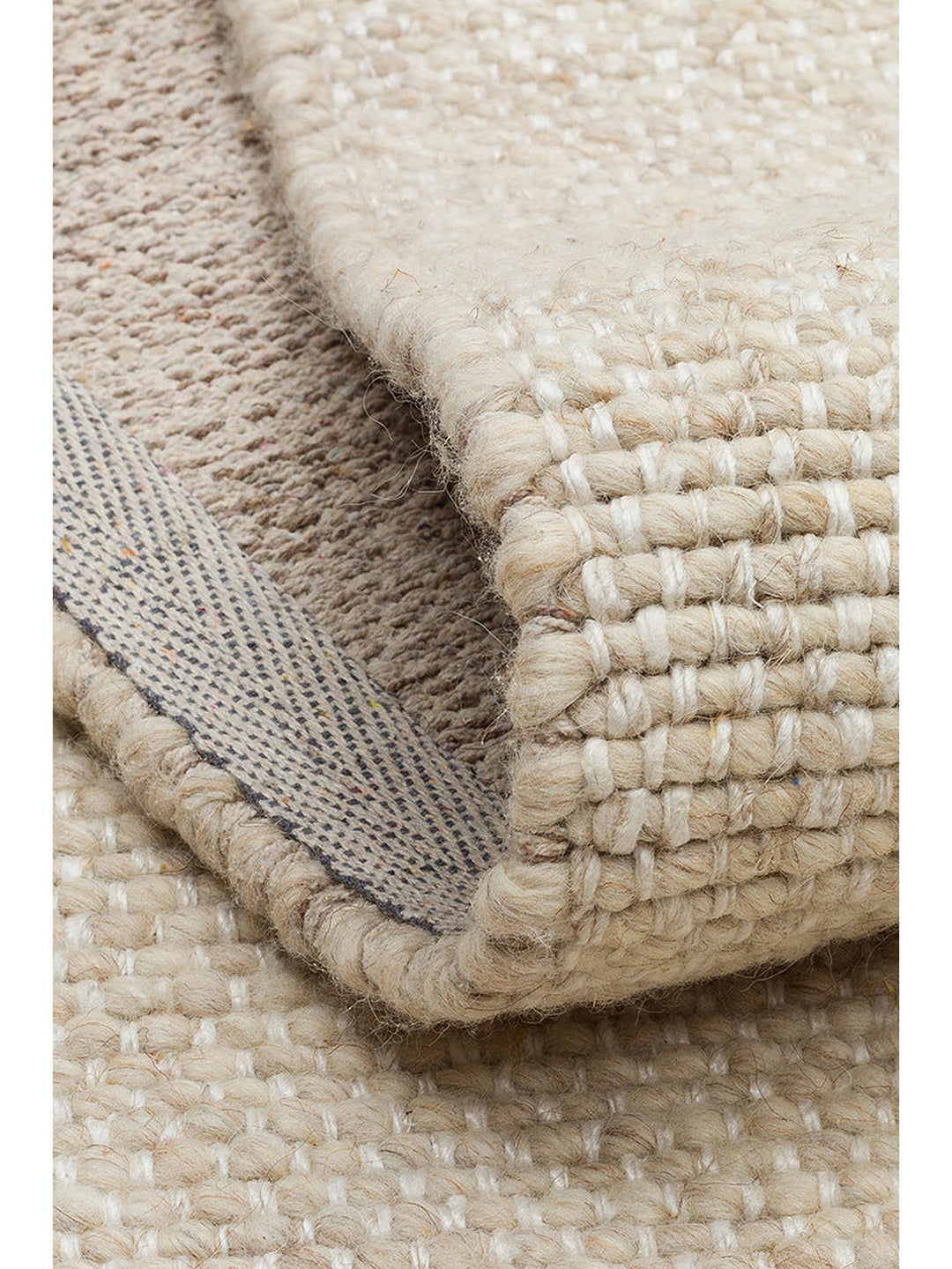Puralana Series 100% Natural Wool and Cotton Hand-Woven Scandinavian Living Room Living Room Bedroom Carpet BEG
