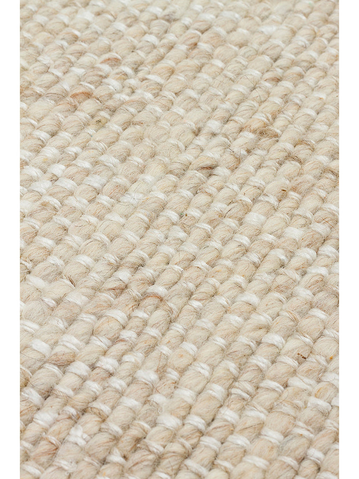 Puralana Series 100% Natural Wool and Cotton Hand-Woven Scandinavian Living Room Living Room Bedroom Carpet BEG