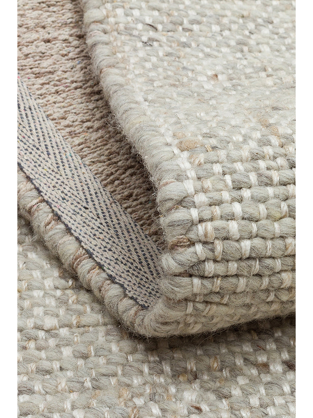 Puralana Series 100% Natural Wool and Cotton Hand-Woven Scandinavian Living Room Living Room Bedroom Carpet GRY