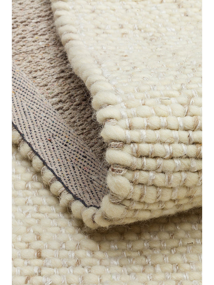 Puralana Series 100% Natural Wool and Viscose Hand-Woven Scandinavian Living Room Living Room Bedroom Carpet IVR