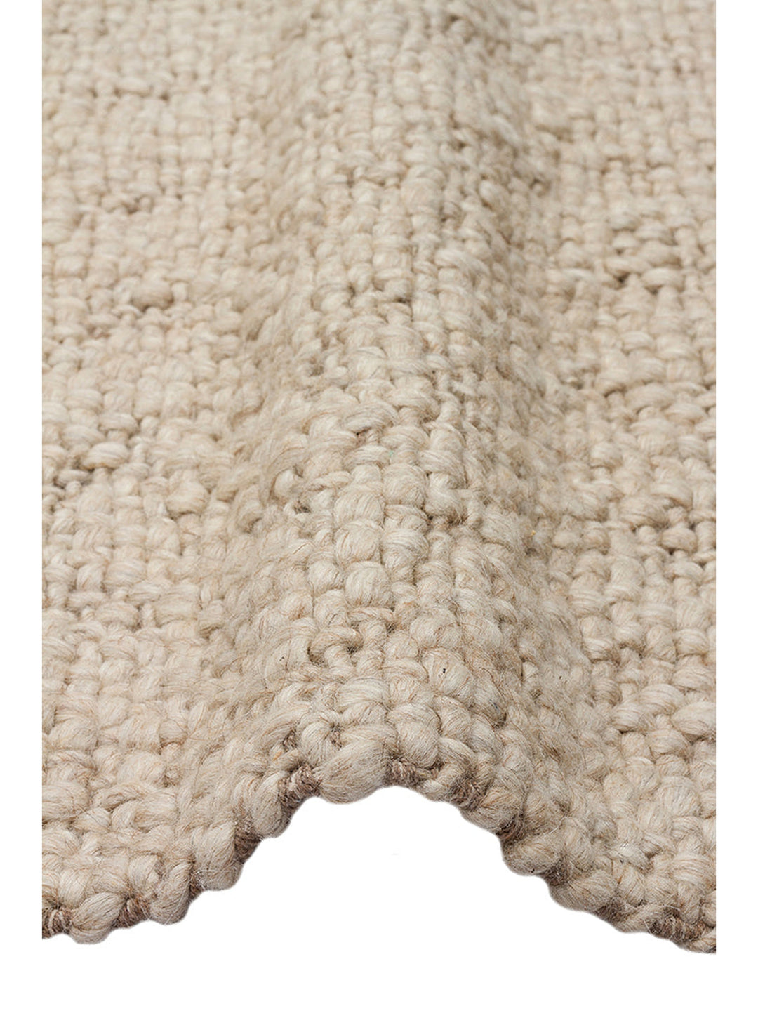 Viking Series 100% Natural Wool and Cotton Hand Woven Scandinavian Living Room Sitting Room Bedroom Carpet BEG