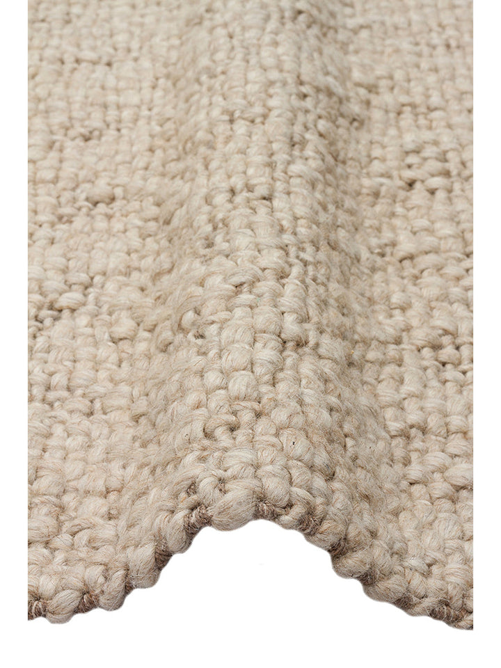 Viking Series 100% Natural Wool and Cotton Hand Woven Scandinavian Living Room Sitting Room Bedroom Carpet BEG