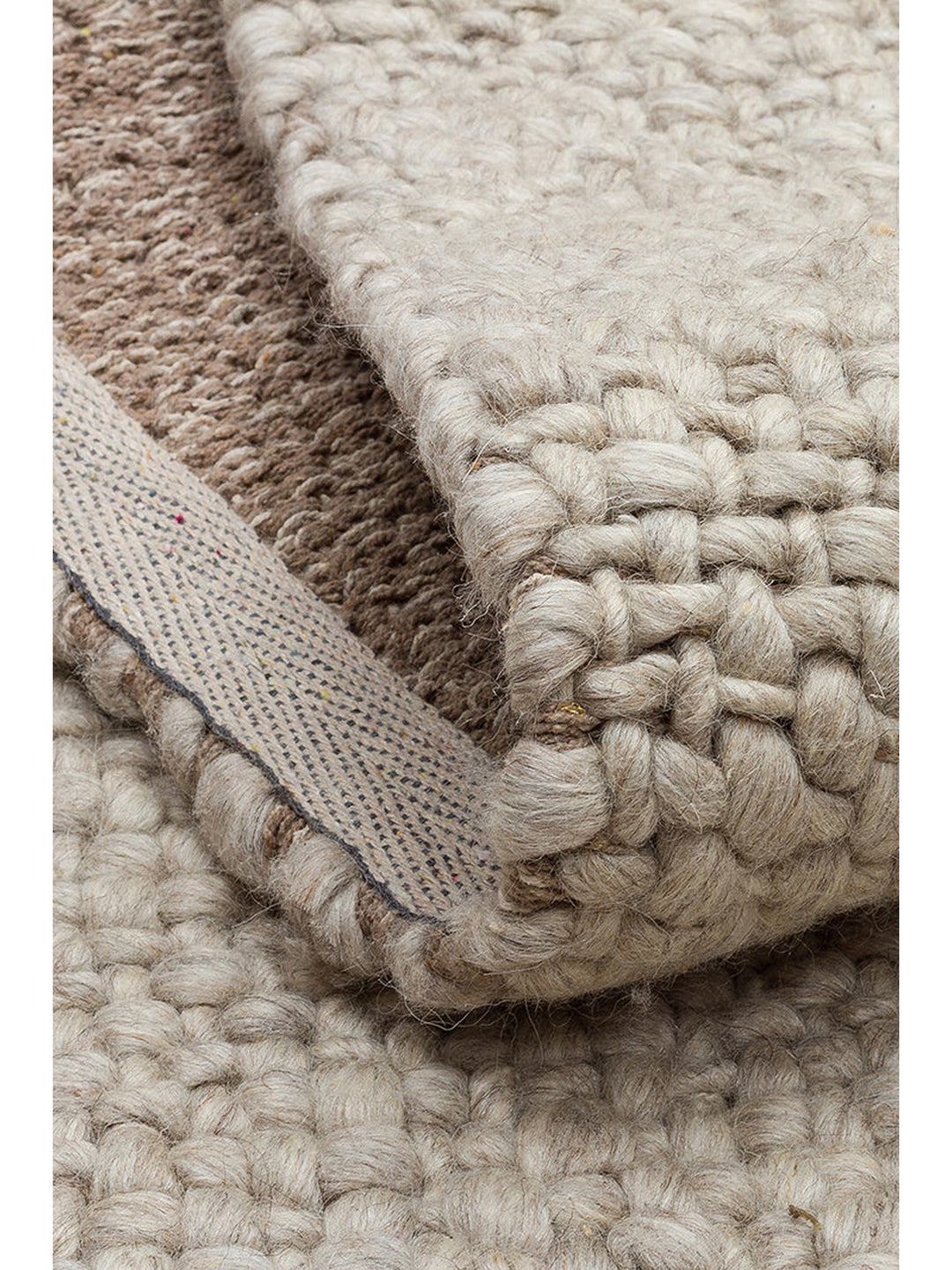 Viking Series 100% Natural Wool and Cotton Hand Woven Scandinavian Living Room Sitting Room Bedroom Carpet GRY