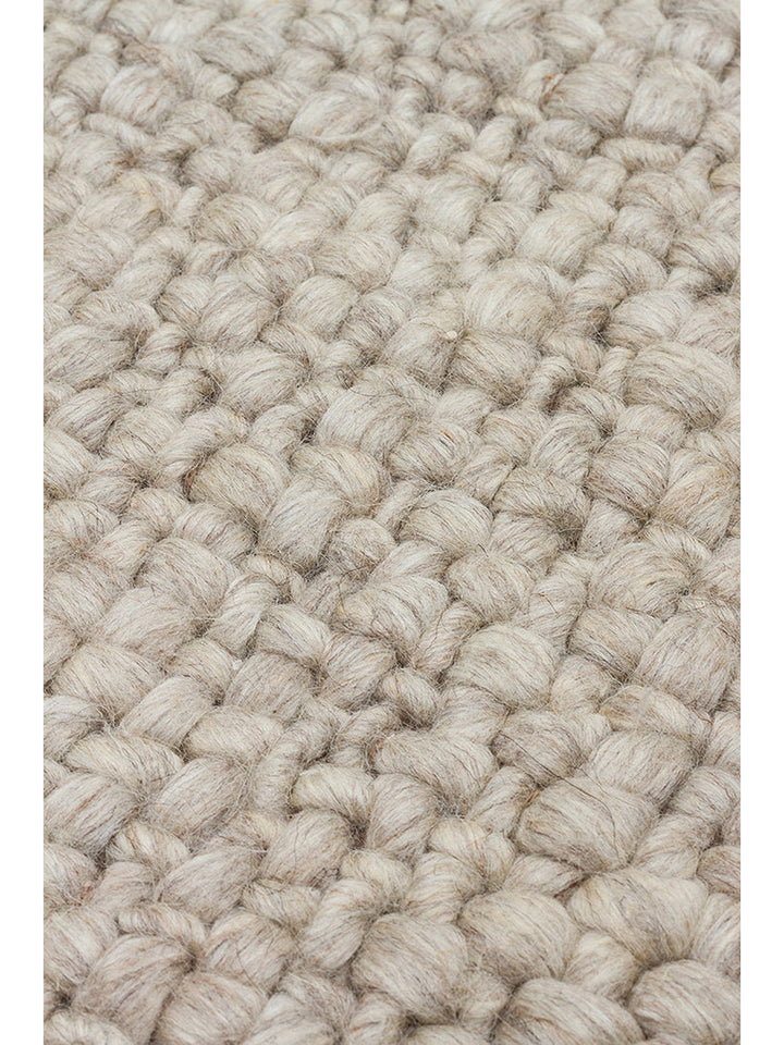 Viking Series 100% Natural Wool and Cotton Hand Woven Scandinavian Living Room Sitting Room Bedroom Carpet GRY