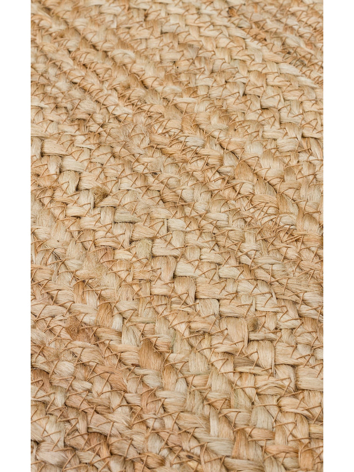 Crown Jüt %100 Naturel El Dokuma Oturma Odası Koridor Antre Mutfak Balkon Hasır Halı 12 NATURAL - Carpetdocia