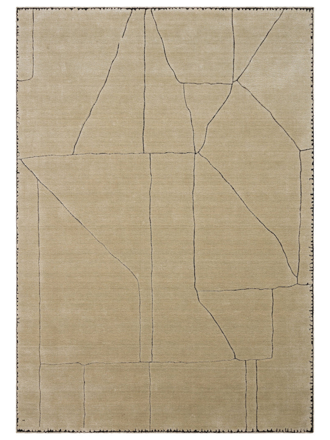 Dakar Series Wool Rayon and Polyester Blend Handwoven Rug BEIGE