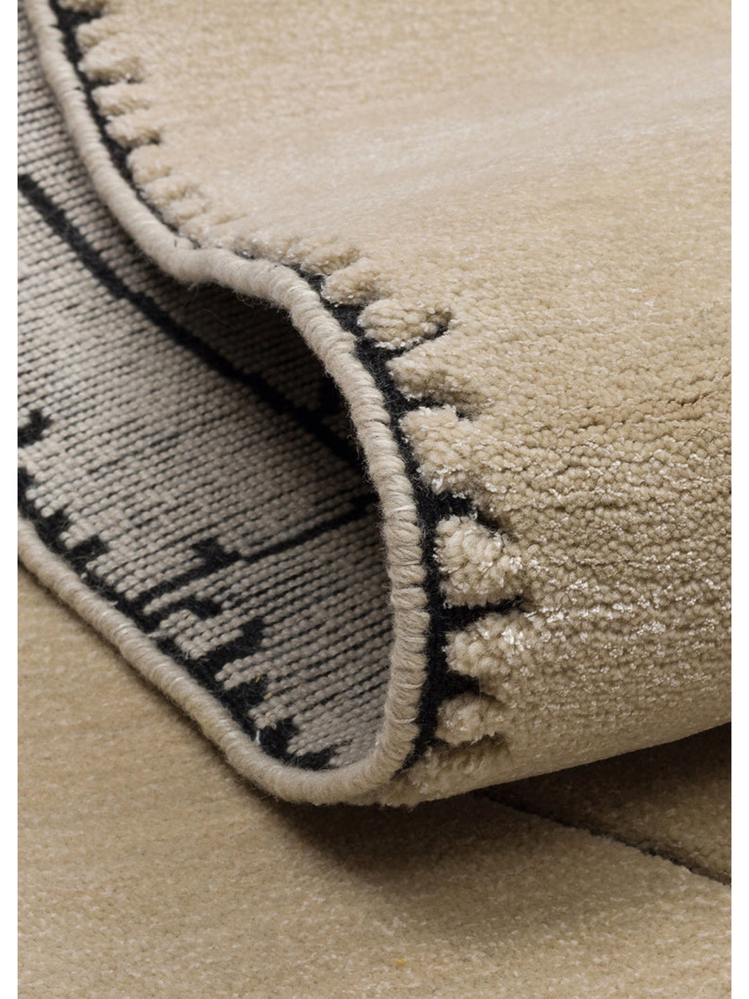 Dakar Series Wool Rayon and Polyester Blend Handwoven Rug BEIGE