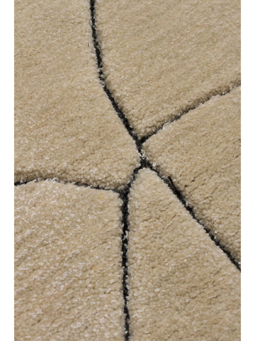 Tappeto tessuto a mano in misto lana, rayon e poliestere della serie Dakar BEIGE
