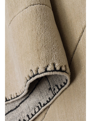 Tappeto tessuto a mano in misto lana, rayon e poliestere della serie Dakar BEIGE