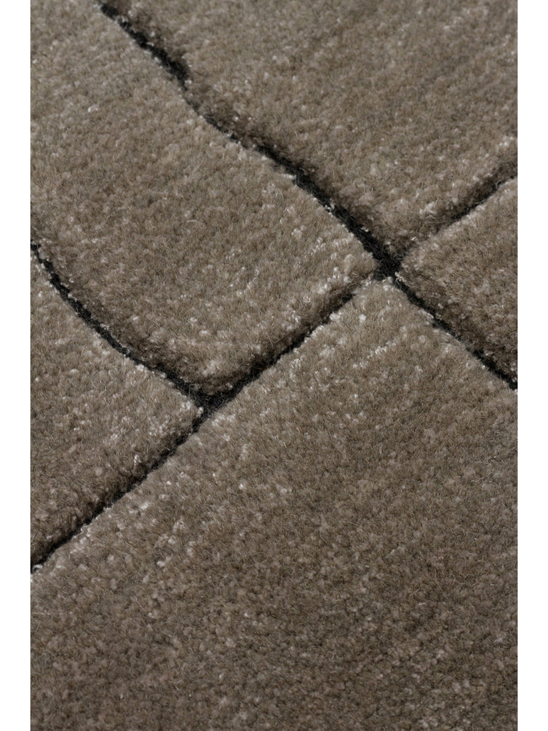 Dakar Serie handgeknüpfter Teppich aus Wolle, Rayon und Polyester Mischung GRAU
