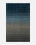 Serie Donatella Tappeto sfumato fatto a mano per soggiorno e salotto in 100% lana della Nuova Zelanda NAVY GREY