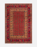 Göbeklitepe Serie Handgeknüpfter Schwarzer Webstuhl-Teppich mit anatolischen Motiven, hergestellt aus 100 % neuseeländischer Wolle 08REDV