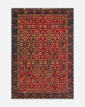 Göbeklitepe Serie, handgefertigter schwarzer Webteppich mit anatolischen Motiven, hergestellt aus 100% neuseeländischer Wolle 09REDV