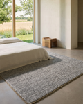 Woolstar %100 natürliche Kaschmir gemusterter Wohnzimmer Flur Eingangsbereich handgewebter gestrickter Teppich GREY