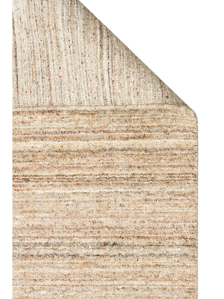 Helsinki Serisi %100 Naturel Yün ve Viskon El Dokuma Modern İskandinav Salon Oturma Odası Halı BEIGE - Carpetdocia