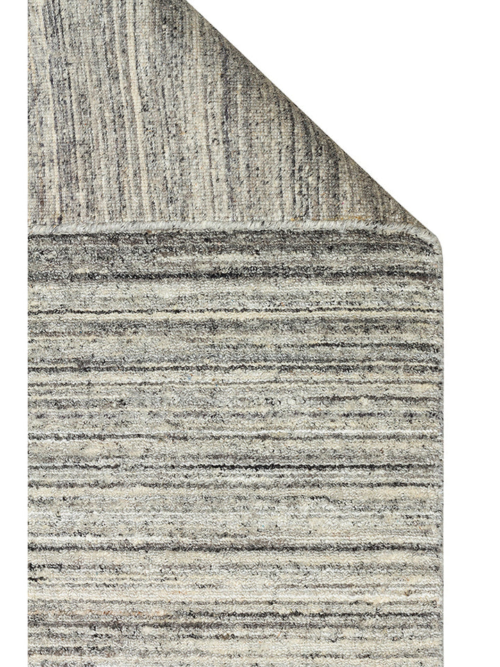 Helsinki Serisi %100 Naturel Yün ve Viskon El Dokuma Modern İskandinav Salon Oturma Odası Halı GREY - Carpetdocia