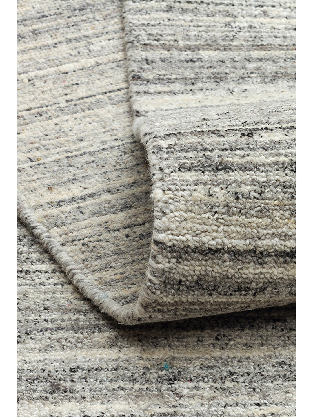 Helsinki Serisi %100 Naturel Yün ve Viskon El Dokuma Modern İskandinav Salon Oturma Odası Halı GREY - Carpetdocia