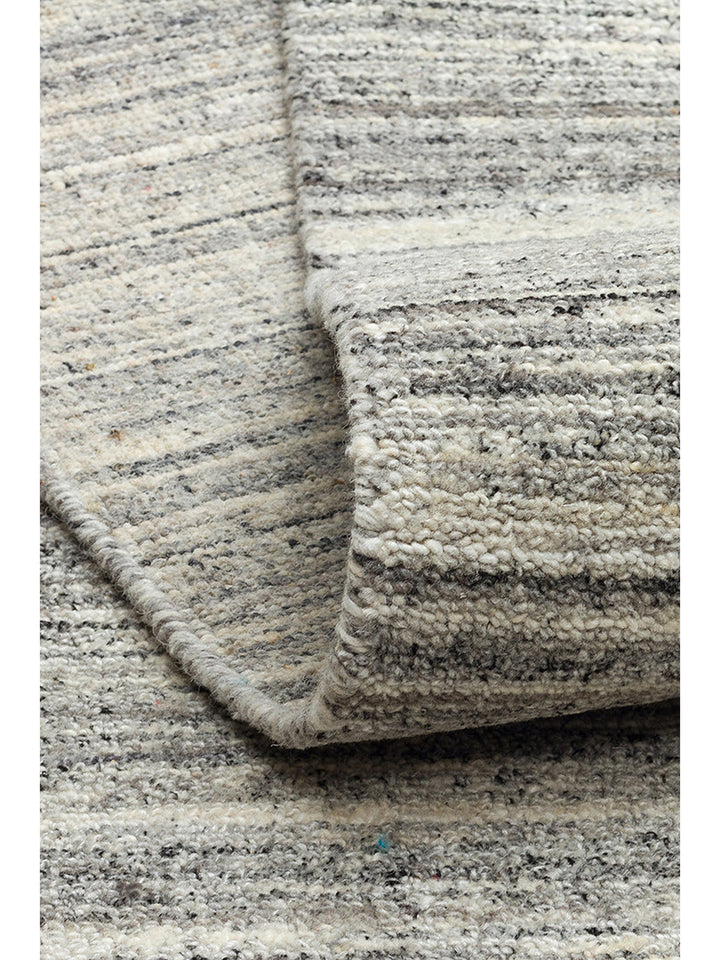 Helsinki Serisi %100 Naturel Yün ve Viskon El Dokuma Modern İskandinav Salon Oturma Odası Halı GREY - Carpetdocia