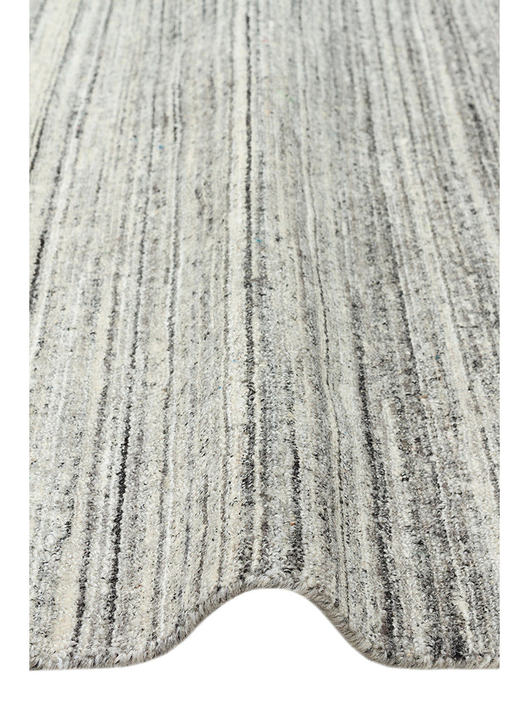 Helsinki Serisi %100 Naturel Yün ve Viskon El Dokuma Modern İskandinav Salon Oturma Odası Halı GREY - Carpetdocia