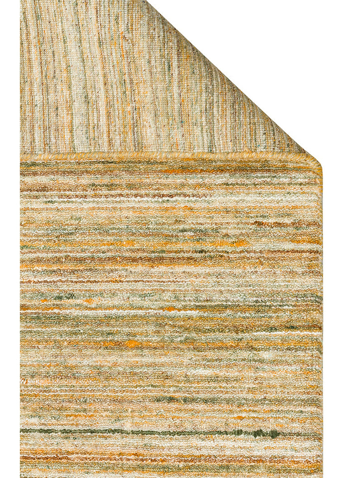 Helsinki Serisi %100 Naturel Yün ve Viskon El Dokuma Modern İskandinav Salon Oturma Odası Halı LIME - Carpetdocia