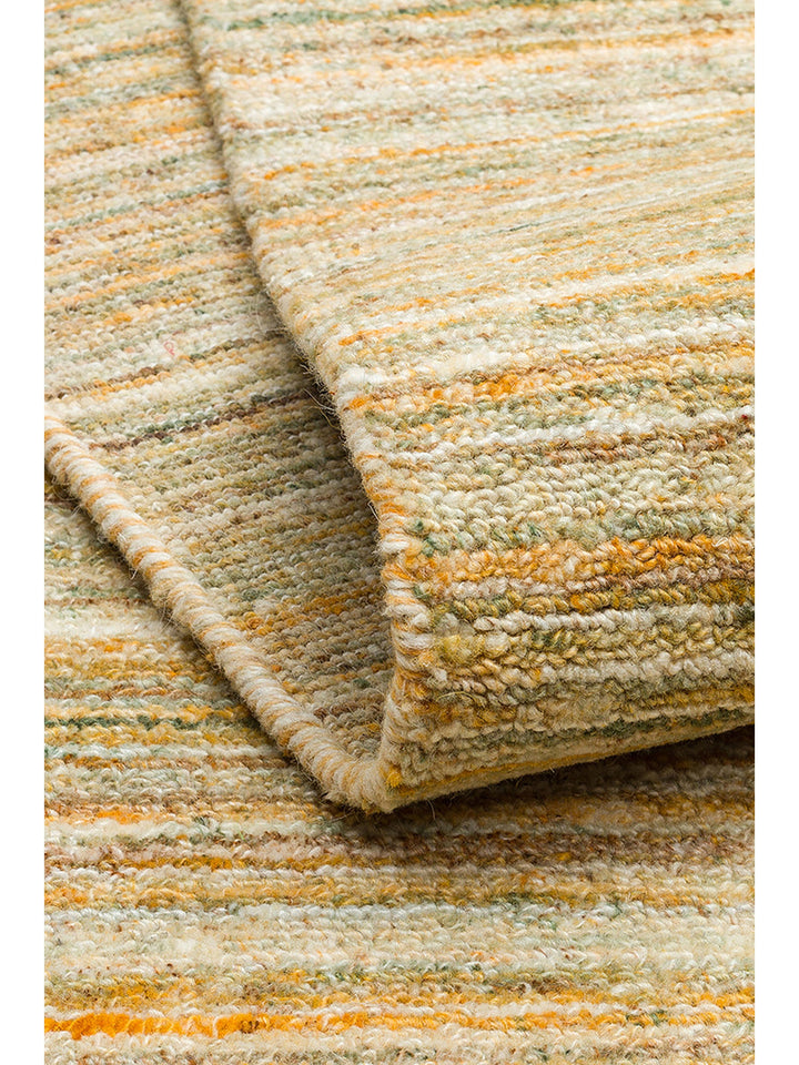 Helsinki Serisi %100 Naturel Yün ve Viskon El Dokuma Modern İskandinav Salon Oturma Odası Halı LIME - Carpetdocia