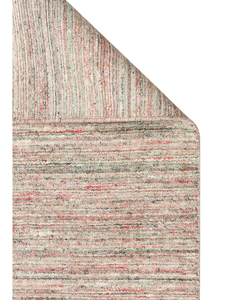 Helsinki Serisi %100 Naturel Yün ve Viskon El Dokuma Modern İskandinav Salon Oturma Odası Halı ROSE - Carpetdocia