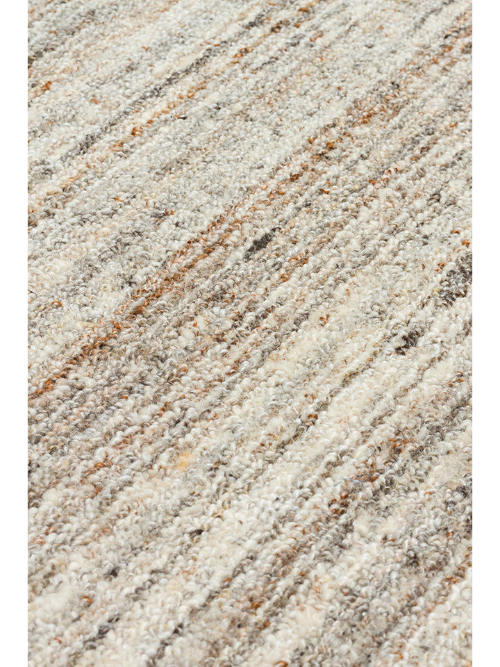 Helsinki Serisi %100 Naturel Yün ve Viskon El Dokuma Modern İskandinav Salon Oturma Odası Halı STONE - Carpetdocia