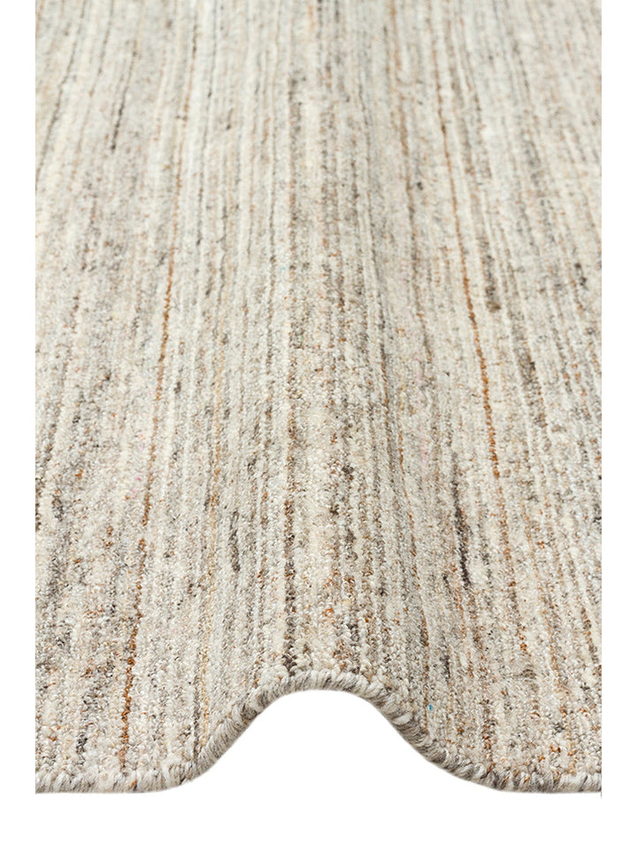 Helsinki Serisi %100 Naturel Yün ve Viskon El Dokuma Modern İskandinav Salon Oturma Odası Halı STONE - Carpetdocia