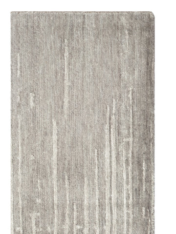 El dokuma Hindistan Jaipur halı Gümüş Gri 170x240 cm doku yakın çekim detay