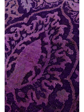 El dokuma Hindistan Jaipur halı Antik Mor 197x297 cm doku yakın çekim detay