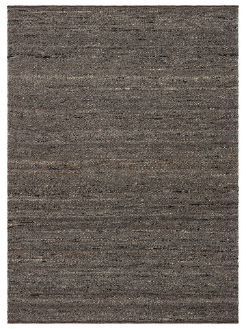 Tapis tissé à la main en mélange de laine, polyester et coton série Jakarta ANTRASIT