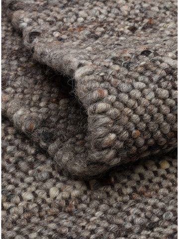 Tapis tissé à la main en mélange de laine, polyester et coton série Jakarta ANTRASIT