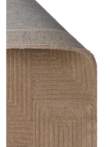 Tapis tissé à la main en mélange de laine et coton série Milano BEIGE