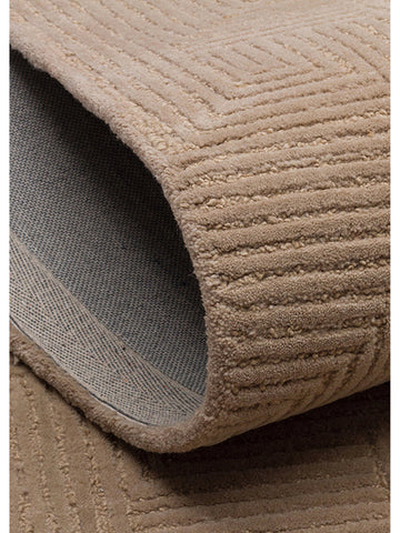 Tapis tissé à la main en mélange de laine et coton série Milano BEIGE