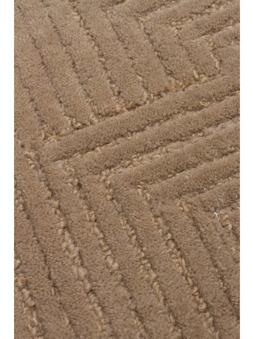 Tapis tissé à la main en mélange de laine et coton série Milano BEIGE