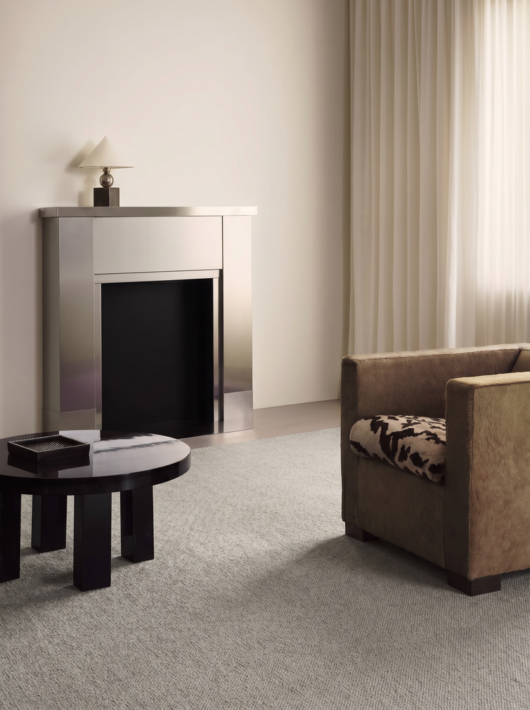 Agra Series Wool Polyester and Cotton Blend Handwoven Rug SILVER