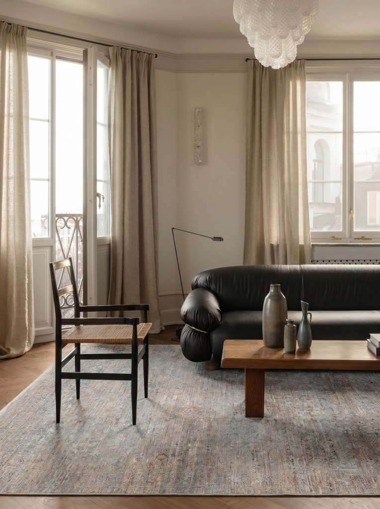 Göreme Series High-Low Textured High-Quality Dense Woven Modern Living Room Rug 02 GREY