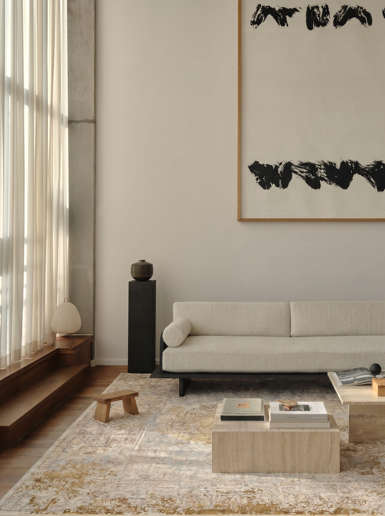 Göreme Series High-Low Textured High-Quality Dense Woven Modern Living Room Rug 03 CAMEL