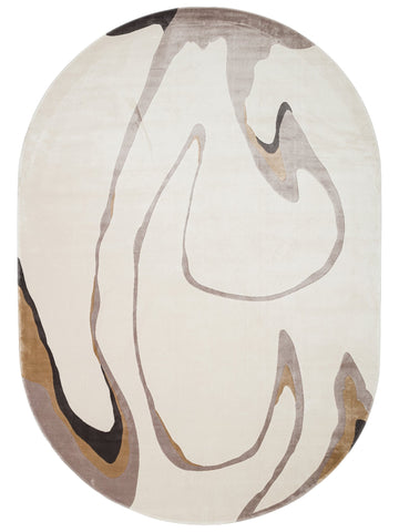 سجادة Monza Art 06 CREAM GREY عالية الجودة بنقشة هندسية متقنة النسيج لصالون حديث لامع