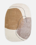 Monza Art Geometric Pattern High Quality Dense Weave Shiny Modern Living Room Carpet 08 CREAM BLACK