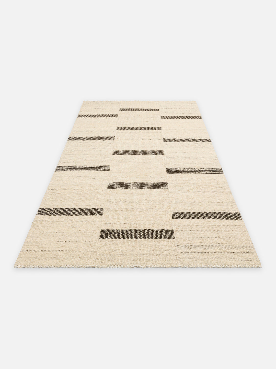 Oasis %100 Yün El Emeği ile Üretilen Kilim IVORY ESPRESSO açılı görünüm