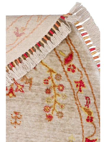 Oushak Carnaval Tapis Uşak Moderne TENCEL™ 100 % Naturel, Facile à Nettoyer, Fait Main 08 BEIGE AUTUMN Q  