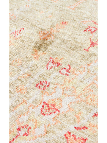 Oushak Carnaval Tapis Uşak Moderne TENCEL™ 100 % Naturel, Facile à Nettoyer, Fait Main 08 GREEN AUTUMN  