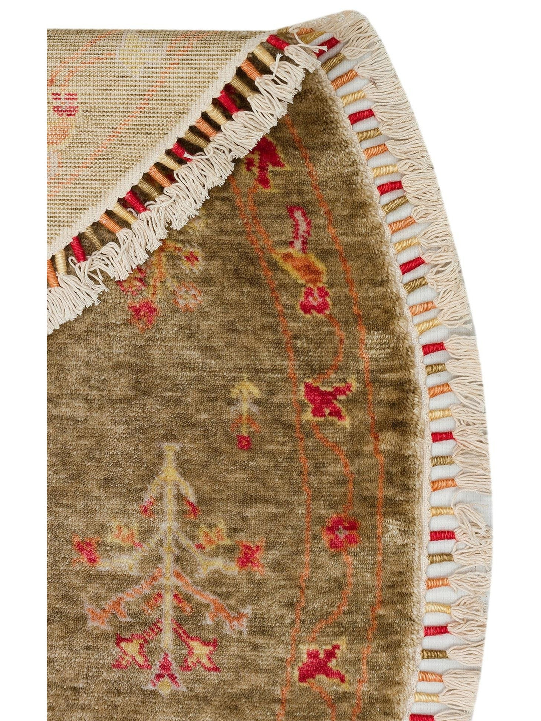 Oushak Carnaval 100% Natural Easy to Clean Handmade TENCEL™ Modern Uşak Carpet 08 GREEN AUTUMN Q
