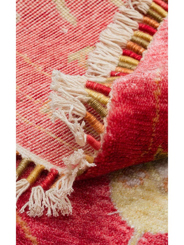Oushak Carnaval Tapis Uşak Moderne TENCEL™ 100 % Naturel, Facile à Nettoyer, Fait Main 08 RED AUTUMN Q  