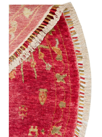 Oushak Carnaval Tapis Uşak Moderne TENCEL™ 100 % Naturel, Facile à Nettoyer, Fait Main 08 RED AUTUMN Q  
