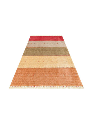 Oushak Carnaval Tapis Uşak Moderne TENCEL™ 100 % Naturel, Facile à Nettoyer, Fait Main 11 RED AUTUMN  